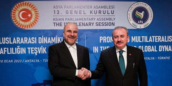 قالیباف با رئیس مجلس ترکیه دیدار کرد