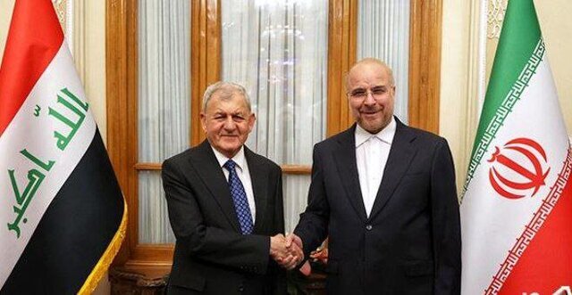 قالیباف با رئیس‌جمهور عراق دیدار کرد