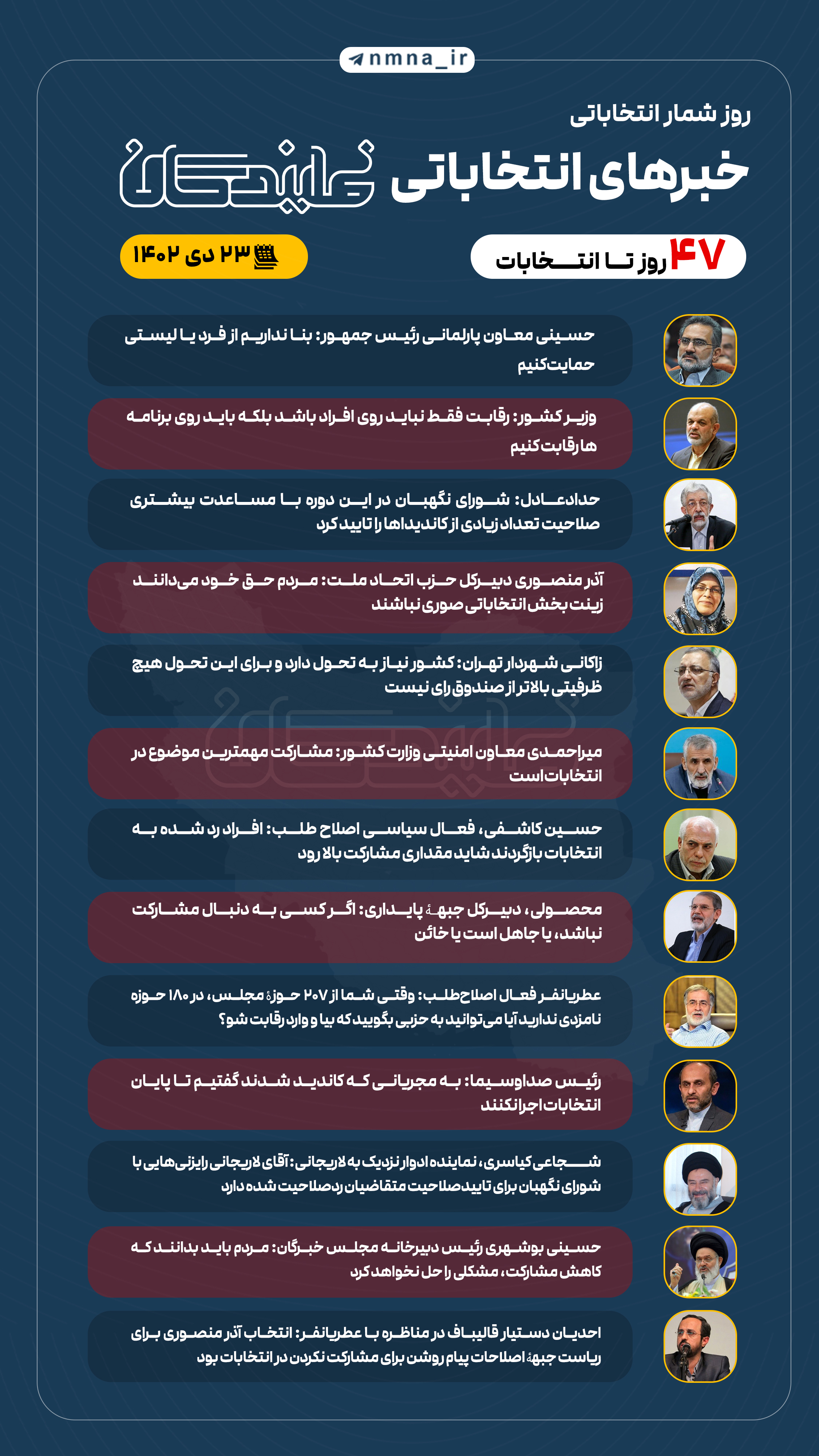 ۴۷ روز مانده به انتخابات/مشارکت، مهمترین موضوع انتخابات/ ویژه برنامه انتخاباتی برای رأی اولیها