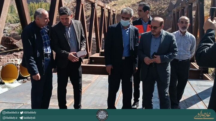 نظارت میدانی حدادی از پروژه مونتاژ و نصب پل جوستان