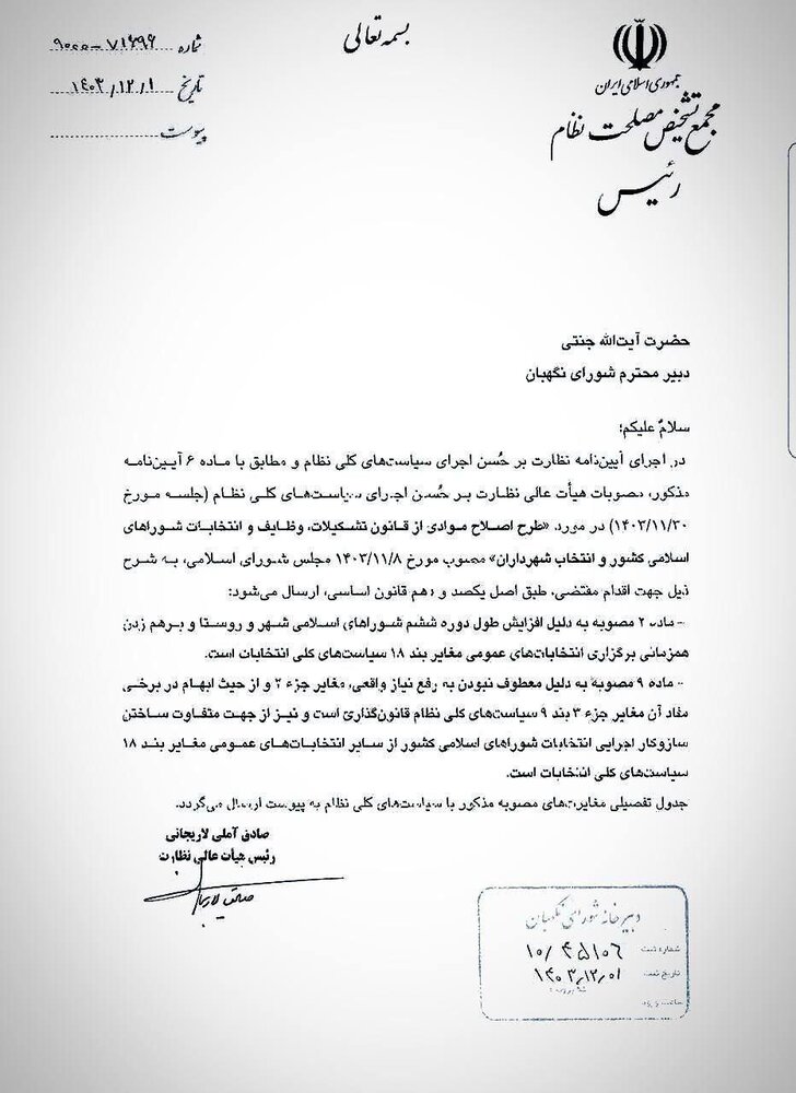 جلسه فوقالعاده کمیسیون شوراها برای بررسی مجدد طرح تعویق انتخابات شوراها