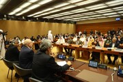 نشست ابتکاری ایران در ژنو؛ نمایش پوستر «نازیسم قرن ۲۱ را متوقف کنید»