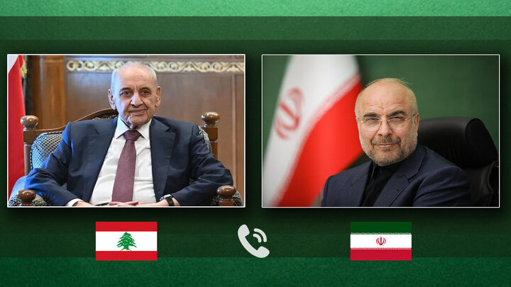 تأکید قالیباف بر پشیمانی ترامپ و نتانیاهو در گفتگو با رئیس مجلس لبنان