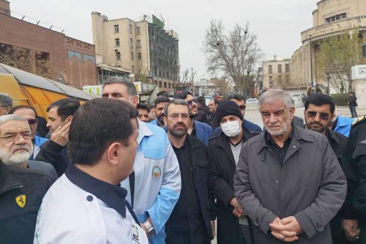 بازدید اعضای کمیسیون شوراها و امور داخلی کشور از برخی ابنیه و تاسیسات آسیب دیده شهر تهران