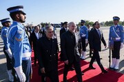 بدرقه رسمی محمدباقر قالیباف رئیس هیئت ایرانی «میناب ۱۶۸» در بازگشت از سفر پاکستان
