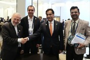 دیدار متکی با رئیس مجلس نمایندگان پاکستان
