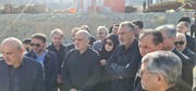 بازدید نیکزاد به همراه اعضای کمیسیون عمران مجلس از پل آسیب‌دیده B۱ کرج