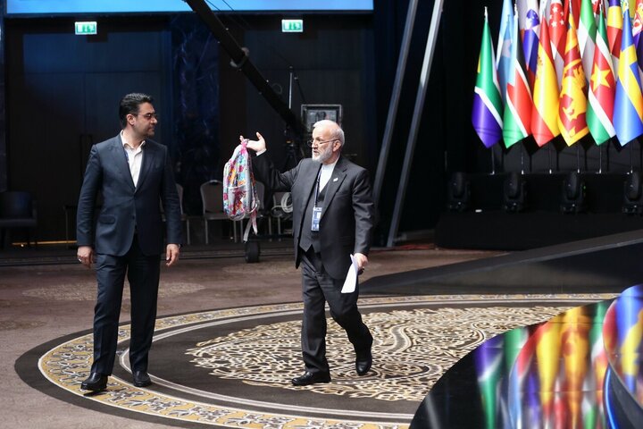 سخنرانی متکی رئیس هیأت پارلمانی ایران در صد و پنجاه و دومین مجمع عمومی IPU