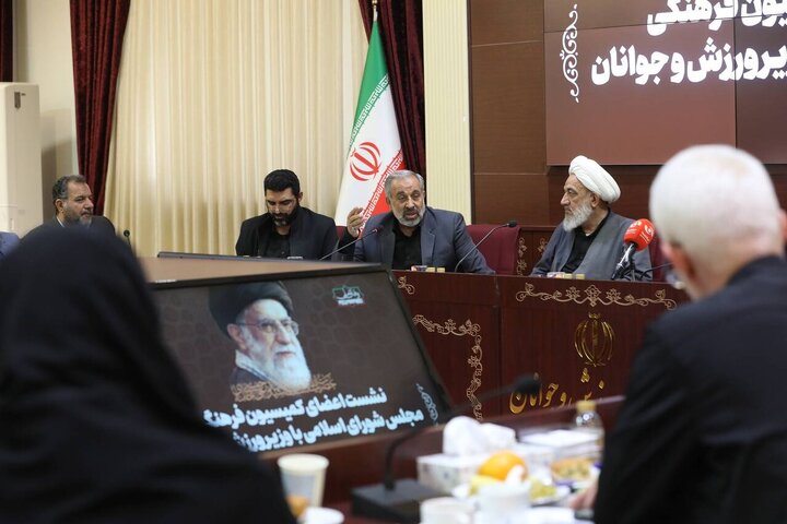 نشست نایب‌رئیس مجلس و اعضای کمیسیون فرهنگی با وزیر ورزش و جوانان