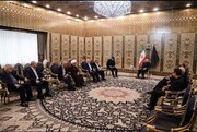 دیدار خلیل حمدان با رئیس مجلس شورای اسلامی