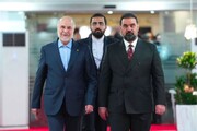 استقبال رسمی الحلبوسی از قالیباف در بغداد
