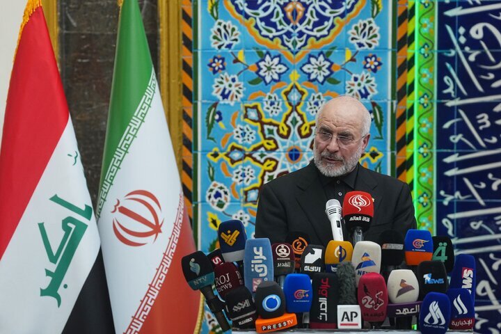 قالیباف در مراسم چهلمین روز تدفین رهبر شهید در کربلا: قدرت ما در برادری ماست