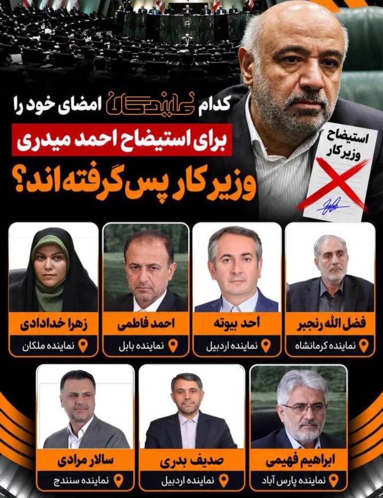 عقب‌نشینی ۷ نماینده از استیضاح وزیر کار + اسامی